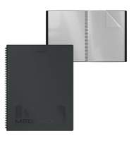 Папка файловая пластиковая на спирали ErichKrause MEGAPOLIS, c 20 карманами, A4, черный 