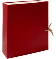 Папка-бокс архивная складная, бумвинил Lamark, А4, 30 мм, красная