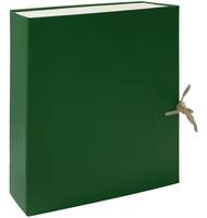 Папка-бокс архивная складная, бумвинил Lamark, А4, 90 мм, зеленая