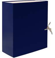 Папка-бокс архивная складная, бумвинил Lamark, А4, 150 мм, синяя