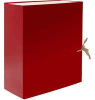 Папка-бокс архивная складная, бумвинил Lamark, А4, 150 мм, красная