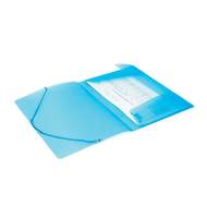 Папка на резинках Attache Т315/07, А4, 35мм, полупрозрачная синяя