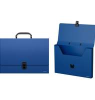 Портфель Erich Krause CLASSIC А4, 1 отд, пластик, синий