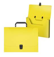 Портфель пластиковый ErichKrause Diagonal Neon, A4, желтый