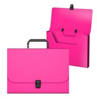 Портфель пластиковый ErichKrause Matt Neon, A4, розовый