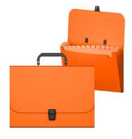 Портфель пластиковый ErichKrause Matt Neon, с 12 отделениями, A4, оранжевый