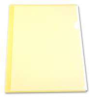 Папка-уголок, А4, глянец, 0,15мм, желтая