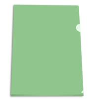 Папка-уголок, А4, глянец, 0,15мм, зеленая