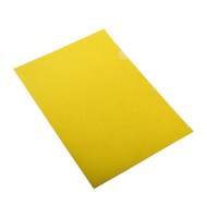 Папка-уголок, А4, с тиснением, 0,10мм, желтая
