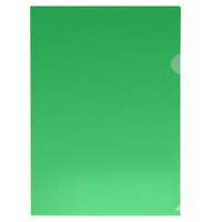 Папка-уголок, А4, с тиснением, 0,10мм, зеленая