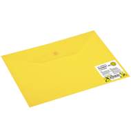 Папка-конверт с кнопкой полупрозрачная, А4 Dolce Costo, желтый
