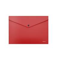 Папка-конверт на кнопке пластиковая ErichKrause Diagonal Classic, непрозрачная, A4, красный 