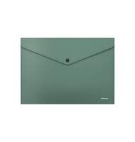 Папка-конверт на кнопке пластиковая ErichKrause Fizzy Classic, непрозрачная, А4, зеленый