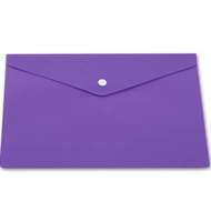 Папка-конверт с кнопкой непрозрачная, А5, 0,18мм, фиолетовая