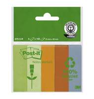 Закладки бумажные 3М Post-it Index  670-5R ЭКО, 15х50мм, 5цветов по 100 листов