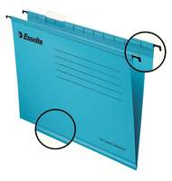 Папка подвесная Esselte Pendaflex Standart, А4, картон крафт, синий, 25 шт/уп