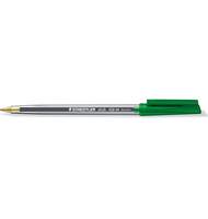 Ручка шариковая Staedtler Stick, однораз., 0,5 мм, прозрачный корпус, зеленый