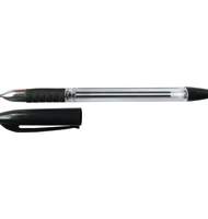 Ручка шариковая Dolce Costo прозрачный корпус, мет.наконечник, рез.держатель, 0,7 мм, черная