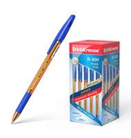 Ручка шариковая ErichKrause R-301 Amber Stick&Grip 0.7, цвет чернил синий 
