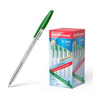 Ручка шариковая ErichKrause R-301 Classic Stick 1.0, цвет чернил зеленый