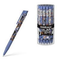Ручка шариковая автоматическая ErichKrause Tulips Matic&Grip, цвет чернил синий