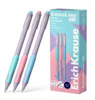 Ручка шариковая ErichKrause ErgoLine® Kids Stick&Grip Pastel 0.5, Super Glide Technology, цвет  чернил синий 