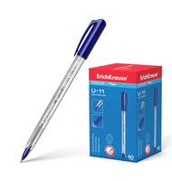 Ручка шариковая одноразовая Erich Krause Ultra Glide Technology U-11, 1мм, синяя