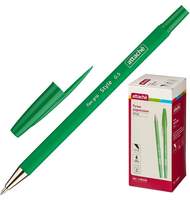Ручка шариковая Attache Style, 0,5мм, прорезиненный корпус, зеленая