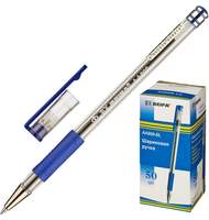 Ручка шариковая Beifa АА999, 0,5мм, с резиновым упором, синяя