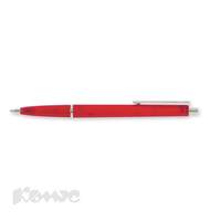 Ручка шариковая Ico Silver, 0,5мм, автомат, красный корпус, синяя