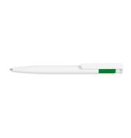 Ручка шариковая Ico Star, 0,5мм, автомат, зеленый клип/белый корпус, синяя