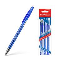Ручка гелевая ErichKrause R-301 Original Gel Stick 0.5, цвет чернил синий (в пакете по 3 шт.)