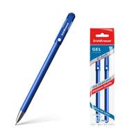 Ручка гелевая ErichKrause G-Soft, цвет чернил синий (в пакете по 2 шт.)