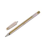 Ручка гелевая Crown HJR-500GSM, 0,7мм, металлик, золотая