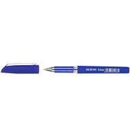 Ручка гелевая, 0,5мм, нубуковый корпус, металлический клип, синяя