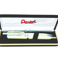 Набор Pentel STERLING 811 (ручка шар. 0,8 мм + карандаш мех. 0,5 мм), светлый лак, в подар. упак.