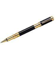 Ручка роллер Waterman Elegance (S0898650) Black GT (F) чернила: черный латунь позолота 24К