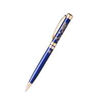 Ручка шариковая Manzoni AVELLINO цвет корпуса: синий картоный футляр