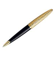 Ручка шариковая Waterman Carene (S0909810) Essential Black GT (M) чернила: синий латунь позолота 23К