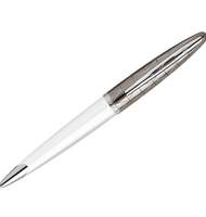 Ручка шариковая Waterman Carene (S0944680) White ST (M) чернила: синий латунь палладиевое покрытие, гравировка