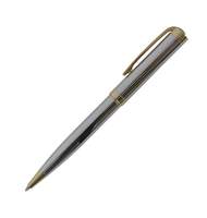 Ручка шариковая Manzoni Savona цвет корпуса: серая/золото, картоный футляр