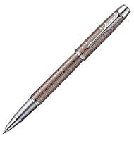 Ручка роллер Parker IM Premium T224 (1906781) Brown Shadow CT (F) чернила: черный алюминий блестящий хром