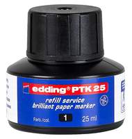 Чернила для маркеров пигмент EDDING PTK25/001, 25мл, черные