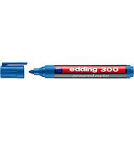 Маркер перманент Edding 300/010, 1,5-3мм, голубой