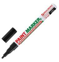 Маркер-краска лаковый (paint marker) 2 мм, ЧЕРНЫЙ, БЕЗ КСИЛОЛА (без запаха), алюминий, BRAUBERG PROFESSIONAL