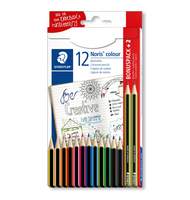Набор цветных карандашей Noris Colour 185, 12 цветов + 2 карандаша, Wopex, Staedtler