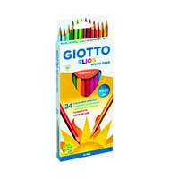 Карандаши цветные GIOTTO Elios Tri, 24 цв, пластиковые 