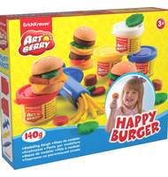 Пластилин EK Happy Burger, 4 банки*35гр