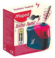 Точилка электрическая Maped Turbo Twist, 1 отверстие, с контейнером, черная