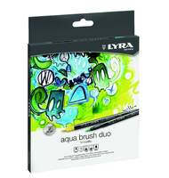 Фломастеры-кисти двусторонние  Lyra Aqua Brush Duo 12 цв. 